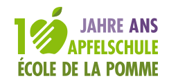Logo dei 10 anni della Scuola della mela.